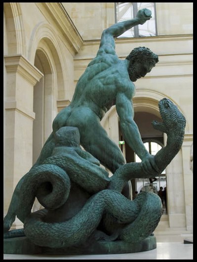 Hércules y la serpiente, por Joseph Bosio (1768-1845)
