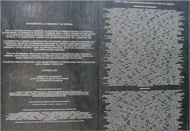 MONUMENTO A LA MEMORIA Y LA VERDAD. El Salvador. Imagen1 (2)